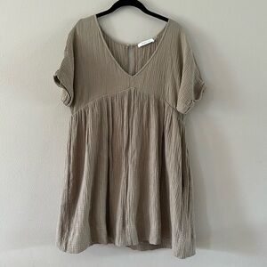 Cotton Pocketed babydoll dress